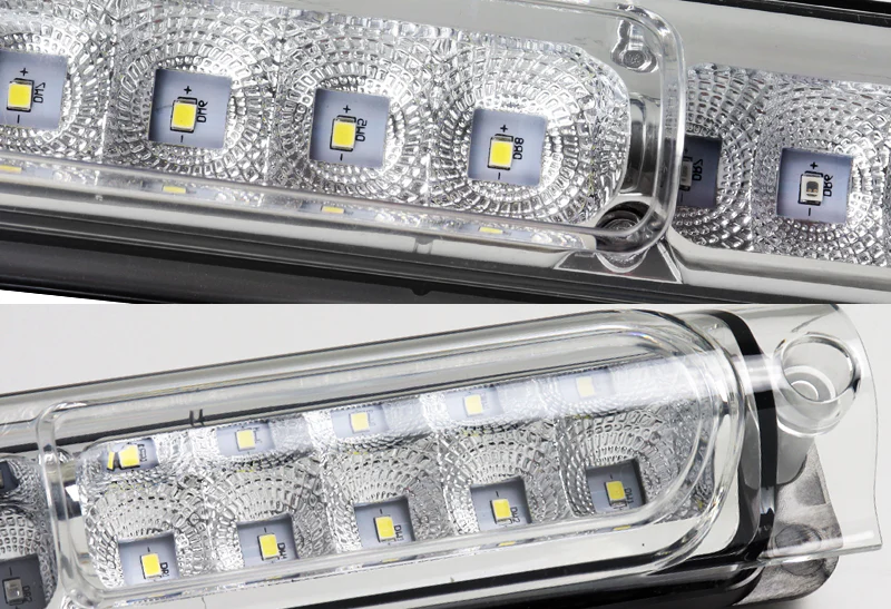1997-1999 Ford F-250 / 2000-2005 Excursion 16-LED 3RD Brake Light Rear Stop Lamp - Chrome Housing Clear Lens - Image 2