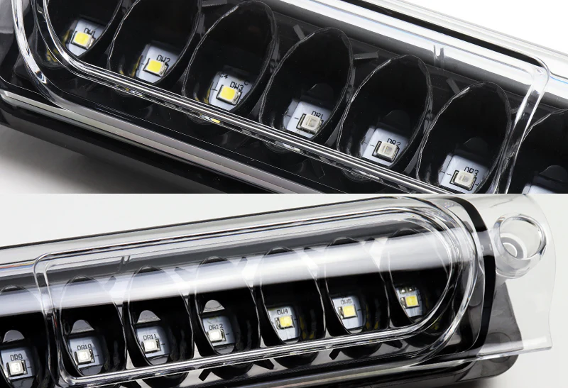 1997-1999 Ford F-250 / 2000-2005 Excursion 18-LED 3RD Brake Light Rear Stop Lamp - Black Housing Clear Lens - Image 2