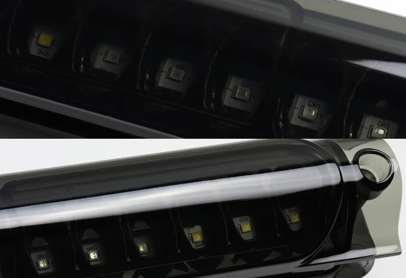 1997-1999 Ford F-250 / 2000-2005 Excursion 18-LED 3RD Brake Light Rear Stop Lamp - Black Housing Smoked Lens - Image 2