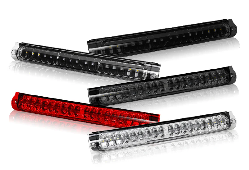 1997-1999 Ford F-250 / 2000-2005 Excursion 18-LED 3RD Brake Light Rear Stop Lamp - Chrome Housing Clear Lens - Image 6
