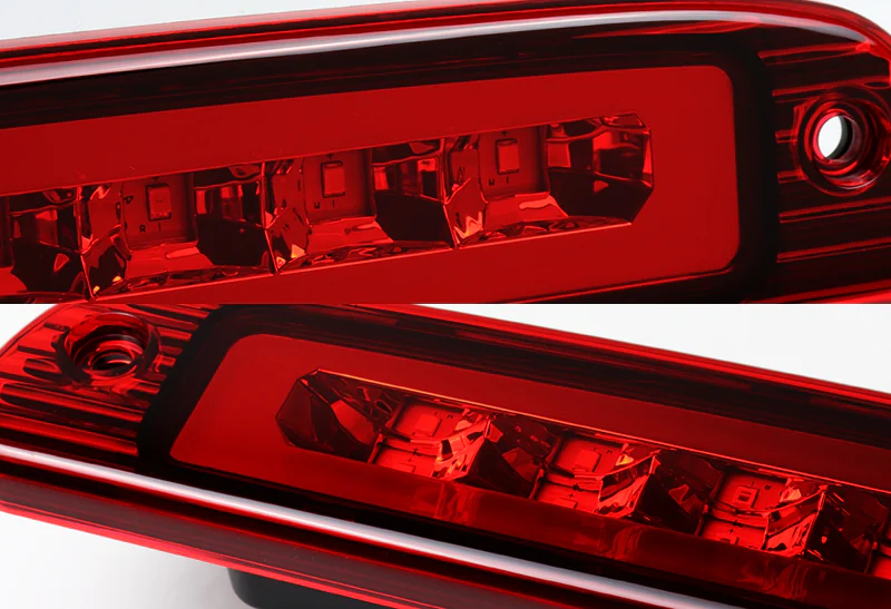 1997-2007 Dodge Dakota LED 3RD Brake Light Rear Stop Lamp Cargo Light - Chrome Housing Red Lens - Image 2