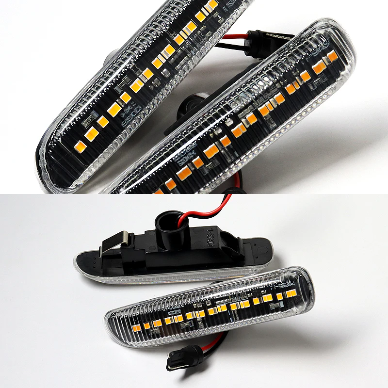 1998-2006 BMW 3-Series E46 Amber LED Turn Signal Front Side Marker Lights -Clear Lens - Image 4