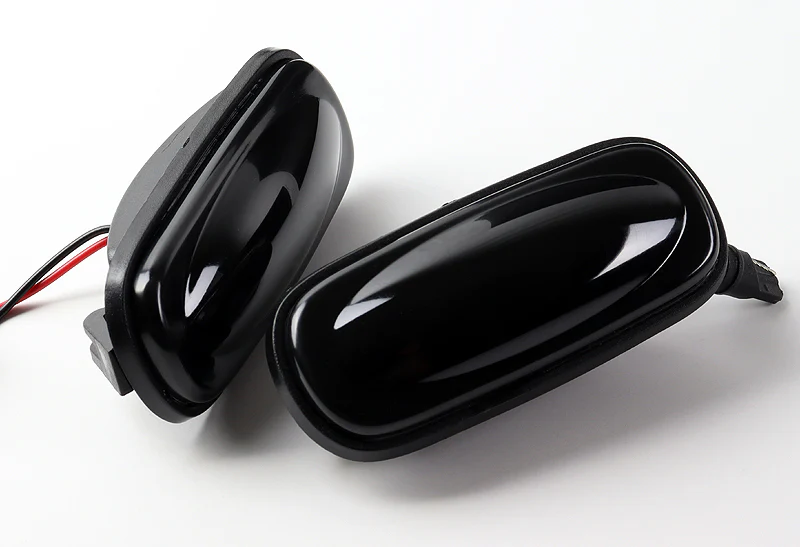 1998-2015 Land Rover Defender White LED Turn Signal Front Side Marker Lights -Smoked Lens - Image 2