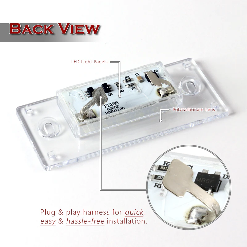 1999-2001 Audi A4 S4 Avant Hatchback Xenon White LED License Plate Lights (2pcs) - Image 3
