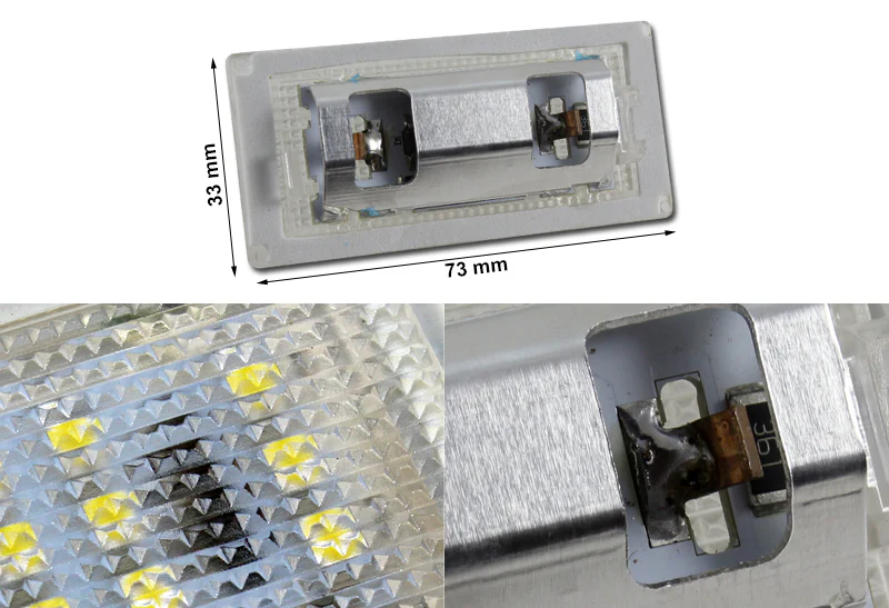 1999–2006 BMW E46 3-Series Coupe / 2-Door White 18-SMD LED License Plate Lights (2pcs) - Image 2