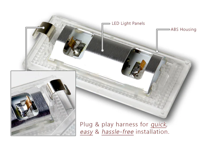 1999–2006 BMW E46 3-Series Coupe / 2-Door White 18-SMD LED License Plate Lights (2pcs) - Image 3