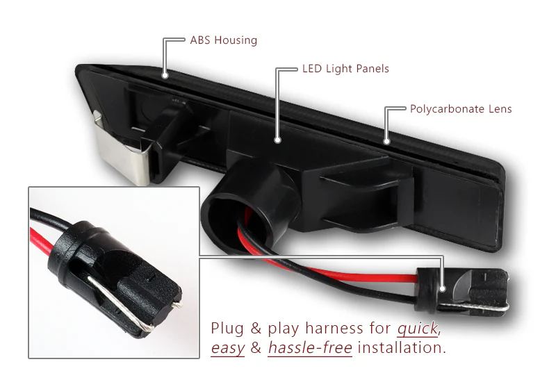 BMW E53 X5 E36 3-Series White LED Turn Signal Front Side Marker Lights -Smoked Lens - Image 3