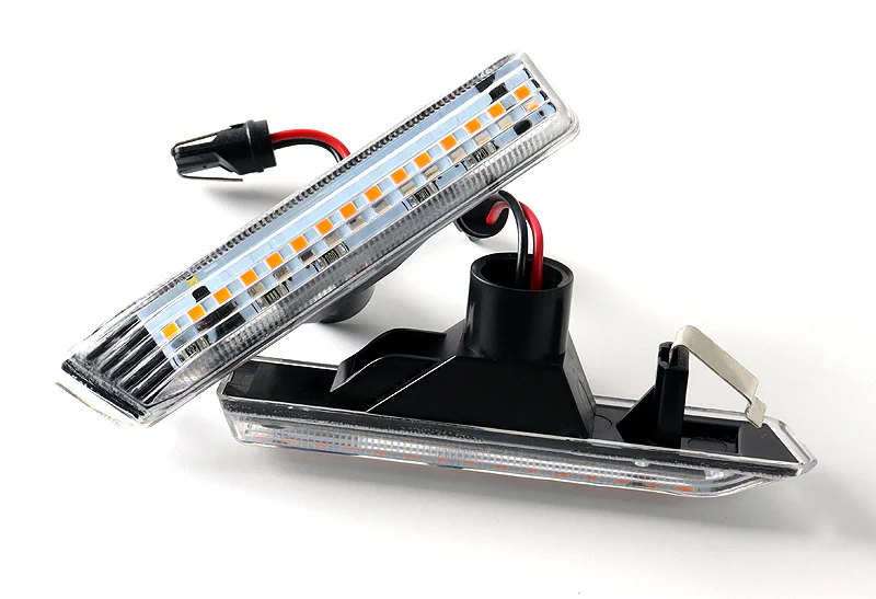 BMW E53 X5 E36 3-Series Amber LED Turn Signal Front Side Marker Lights -Clear Lens - Image 2