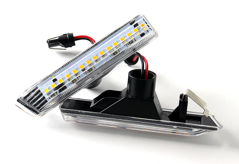 BMW E53 X5 E36 3-Series White LED Turn Signal Front Side Marker Lights -Clear Lens - Image 2