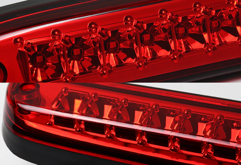 1999-2006 Ford Super Duty LED Third Brake Light with Cargo Light - Chrome Housing Red Lens - Image 2