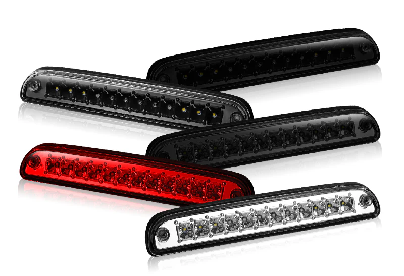 1999-2006 Ford Super Duty LED Third Brake Light with Cargo Light - Chrome Housing Red Lens - Image 6