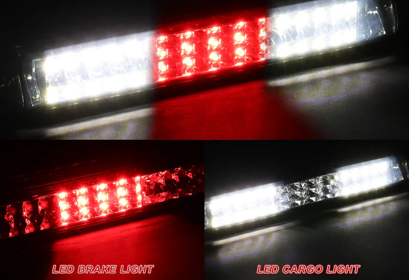 1999-2006 Chevrolet Silverado LED Third Brake Light with Cargo Light - Black Housing Smoked Lens - Image 4
