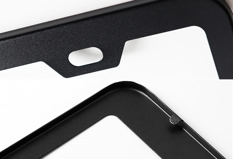 1PC Black Aluminum Alloy License Plate Frame Cover – Front or Rear - Image 2