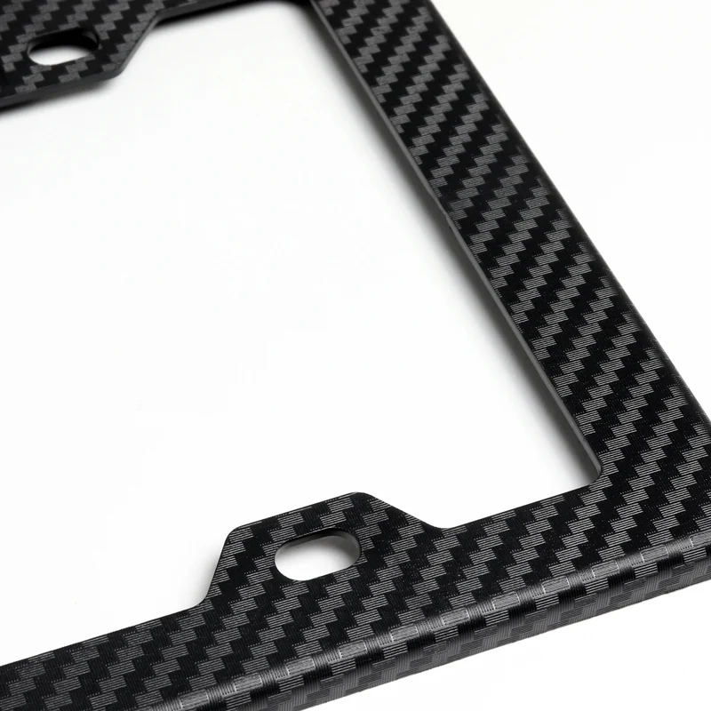 Mitsubishi Ralliart Carbon Fiber Look ABS License Plate Frame with Emblem - Image 5