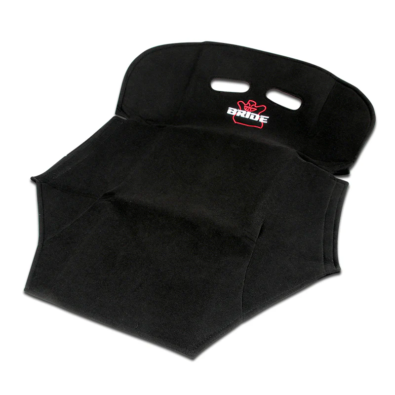 1PCS JDM Black Racing Seat Protector Cover Cotton Seat Dust Boot Bride Logo - Image 5