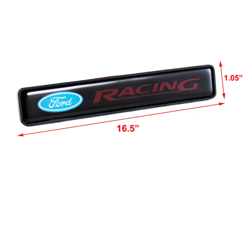 1Pcs JDM FORD RACING LED Light Car Front Grille Badge Illuminated Decal Sticker - Image 5