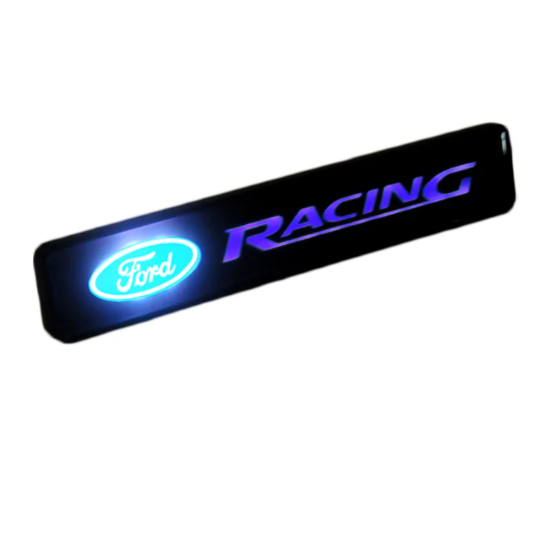 1Pcs JDM FORD RACING LED Light Car Front Grille Badge Illuminated Decal Sticker - Image 8