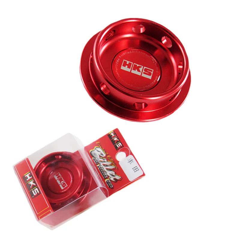 1pcs Red HKS Engine Oil Fuel Filler Cap Cover Billet For Toyota Camry Corolla - Image 4