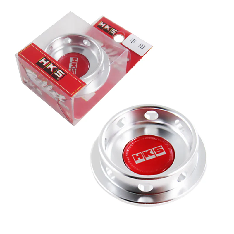 1pcs Silver HKS Engine Oil Fuel Filler Cap Cover Billet For Toyota Camry Corolla - Image 3