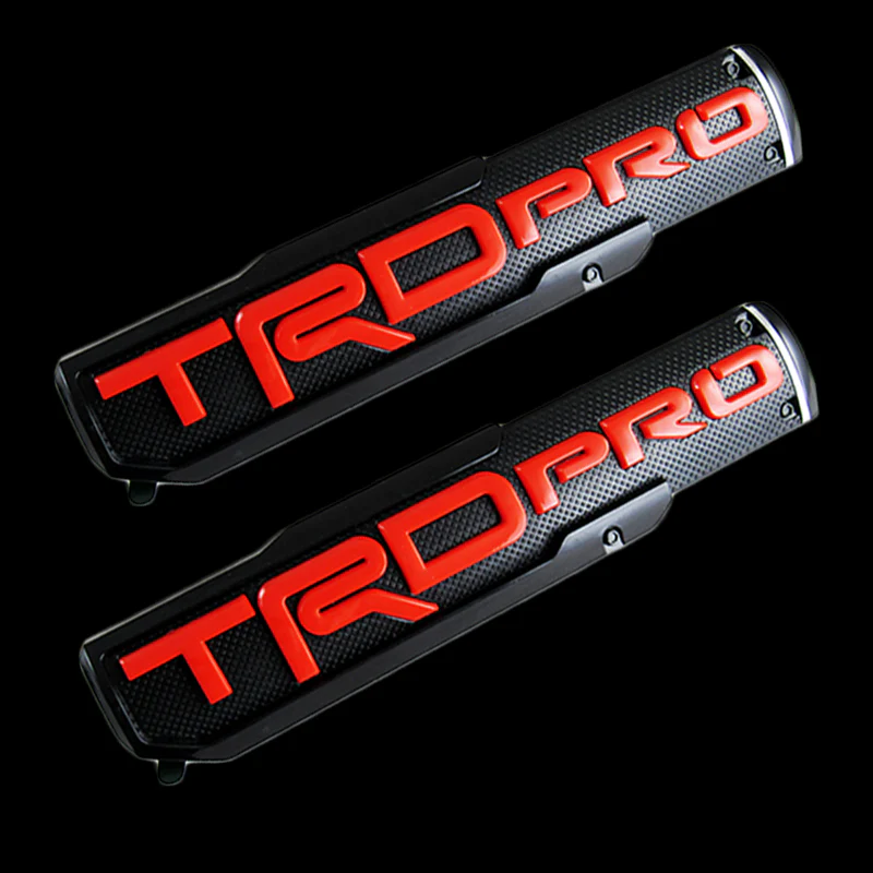 2 pcs TRD PRO 3D ABS Molded Nameplate Toyota Tacoma OEM Door Emblem Sticker Badge - Image 3