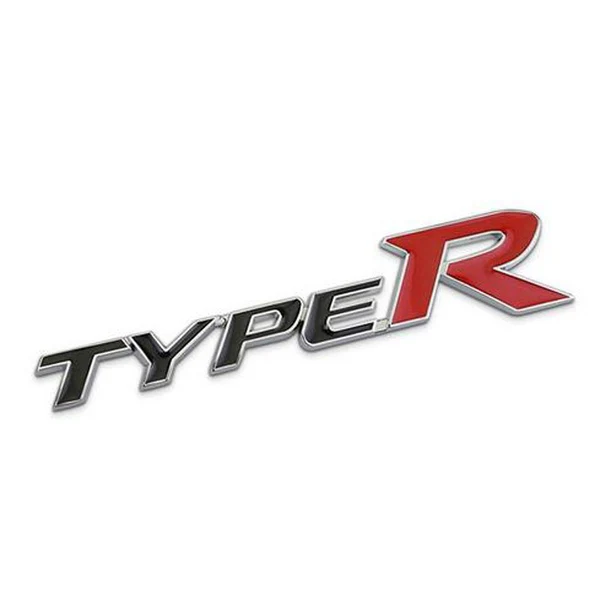 2 pcs 3D Aluminum TYPE-R Car Front/Rear Badge Fender Body Emblem Decal Sticker NEW - Image 5