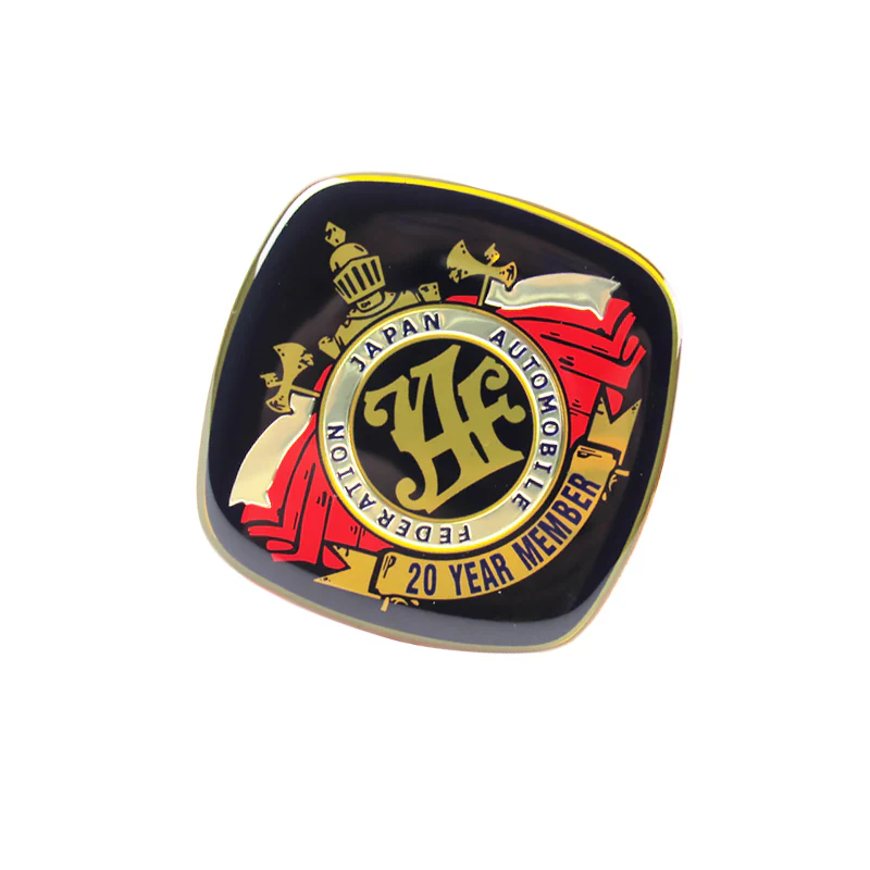 2 pcs JAF Japan Automobile Federation 20 Year Member JDM Logo Emblem Badge Decal Sticker - Image 2