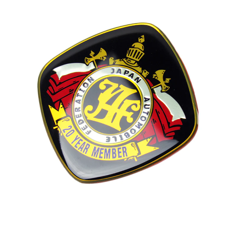 2 pcs JAF Japan Automobile Federation 20 Year Member JDM Logo Emblem Badge Decal Sticker - Image 3