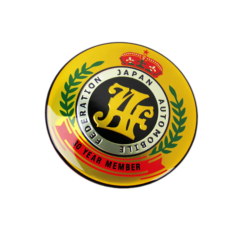 2 pcs JAF Japan Automobile Federation 30 Year Member JDM Logo Emblem Badge Decal Badge Sticker - Image 4