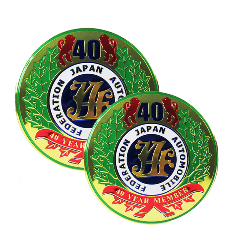 2 pcs New JAF Japan Automobile Federation 40 Year Member JDM Logo Emblem Badge Decal Badge Sticker - Image 7
