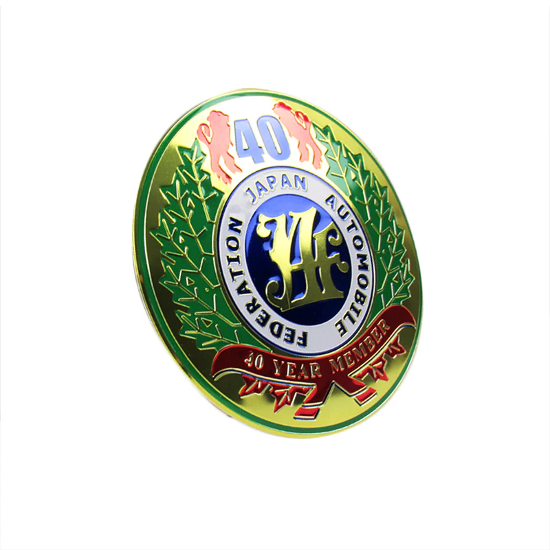 2 pcs New JAF Japan Automobile Federation 40 Year Member JDM Logo Emblem Badge Decal Badge Sticker - Image 8