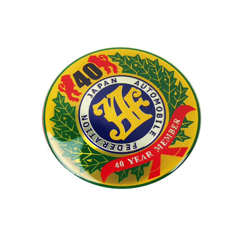 2 pcs JAF Japan Automobile Federation 40 Year Member JDM Logo Emblem Badge Decal Badge Sticker - Image 4