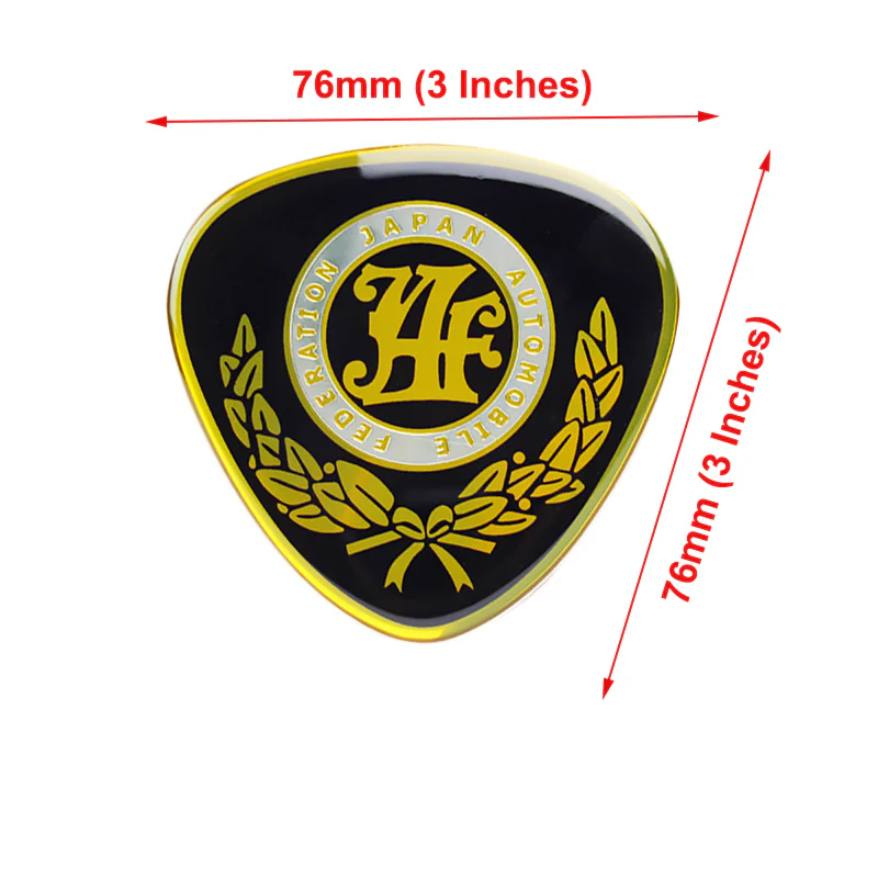 2 pcs JAF Japan Automobile Federation JDM Logo Emblem Badge Decal Sticker - Image 6
