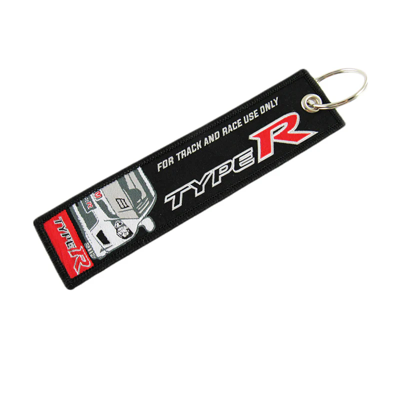 2 pcs JDM HONDA CIVIC TYPE R DOUBLE SIDED Racing Cell Holders Keychain Keyring 5.7" - Image 2