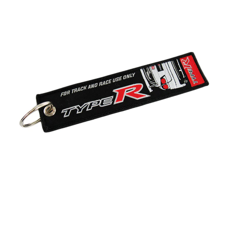 2 pcs JDM HONDA CIVIC TYPE R DOUBLE SIDED Racing Cell Holders Keychain Keyring 5.7" - Image 3