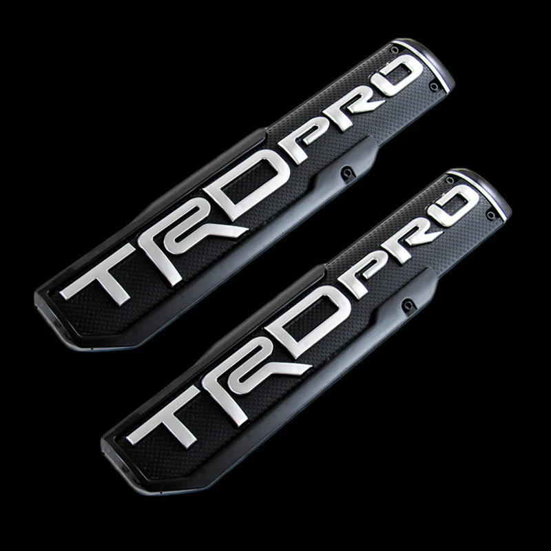 2 pcs Toyota Tacoma OEM TRD PRO 3D ABS Molded Nameplate Door Emblem Sticker Badge - Image 3