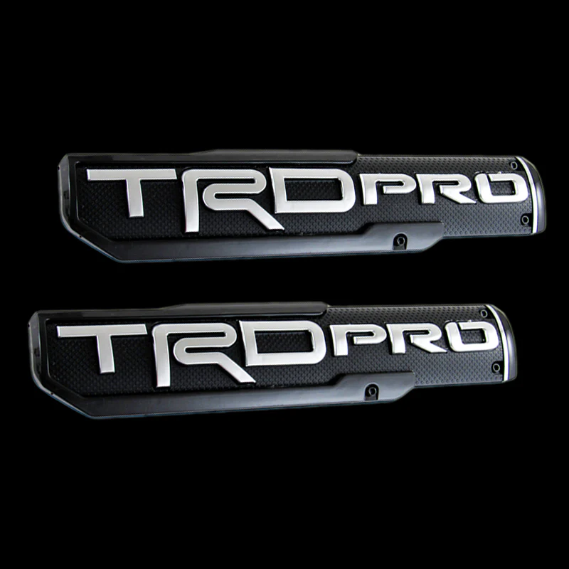 2 pcs Toyota Tacoma OEM TRD PRO 3D ABS Molded Nameplate Door Emblem Sticker Badge - Image 5
