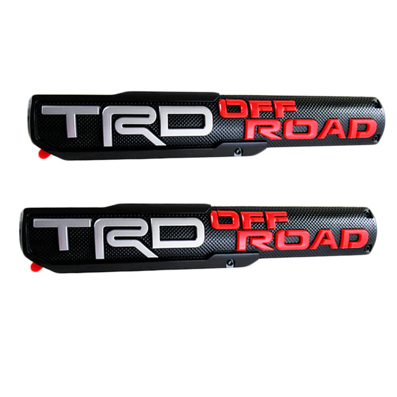 2 pcs TRD OFF ROAD 3D ABS Molded Nameplate Toyota Tacoma OEM Door Emblem Sticker Badge - Image 4