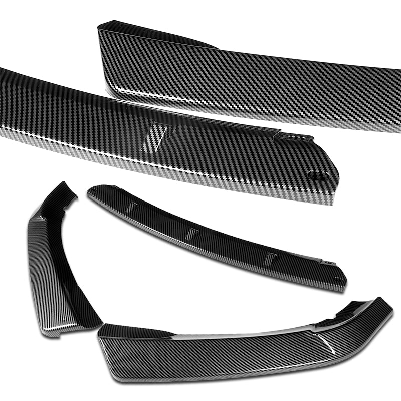 2002-2005 BMW 3-Series E46 Sedan Carbon Style 3-Piece Front Bumper Body Spoiler Splitter Lip Kit with Free Gift - Image 2