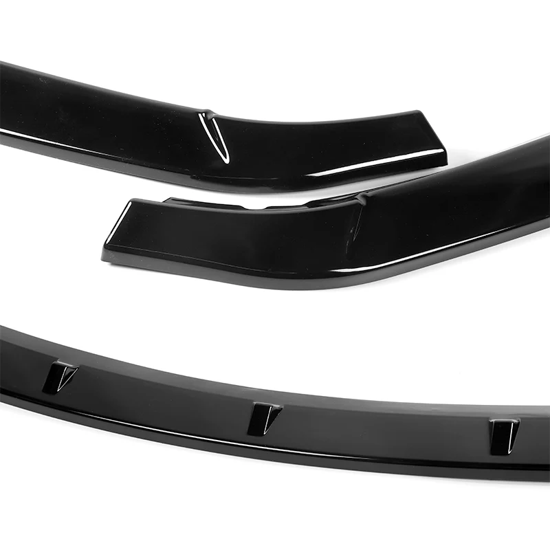 2002-2005 BMW 3-Series E46 Sedan Painted Black 3-Piece Front Bumper Body Spoiler Splitter Lip Kit - Image 5