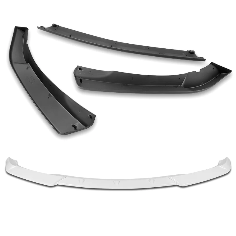 2002-2005 BMW 3-Series E46 Sedan Painted White 3-Piece Front Bumper Body Spoiler Splitter Lip Kit - Image 4