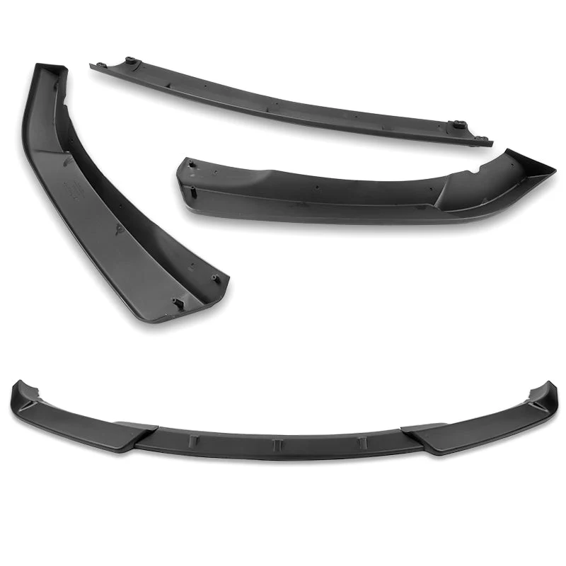 2002-2005 BMW 3-Series E46 Sedan Unpainted Matte Black 3-Piece Front Bumper Body Spoiler Splitter Lip Kit with Free Gift - Image 5