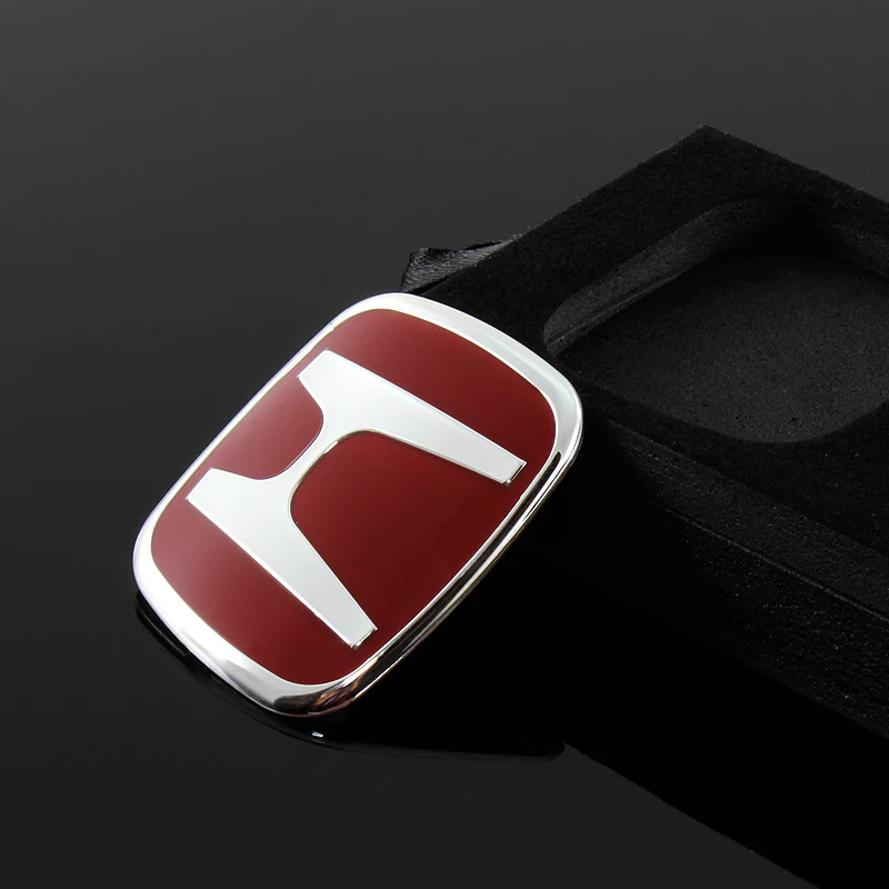 2002-2005 HONDA CIVIC SI EP3 Hatchback JDM Honda Red H Rear Emblem - Image 3