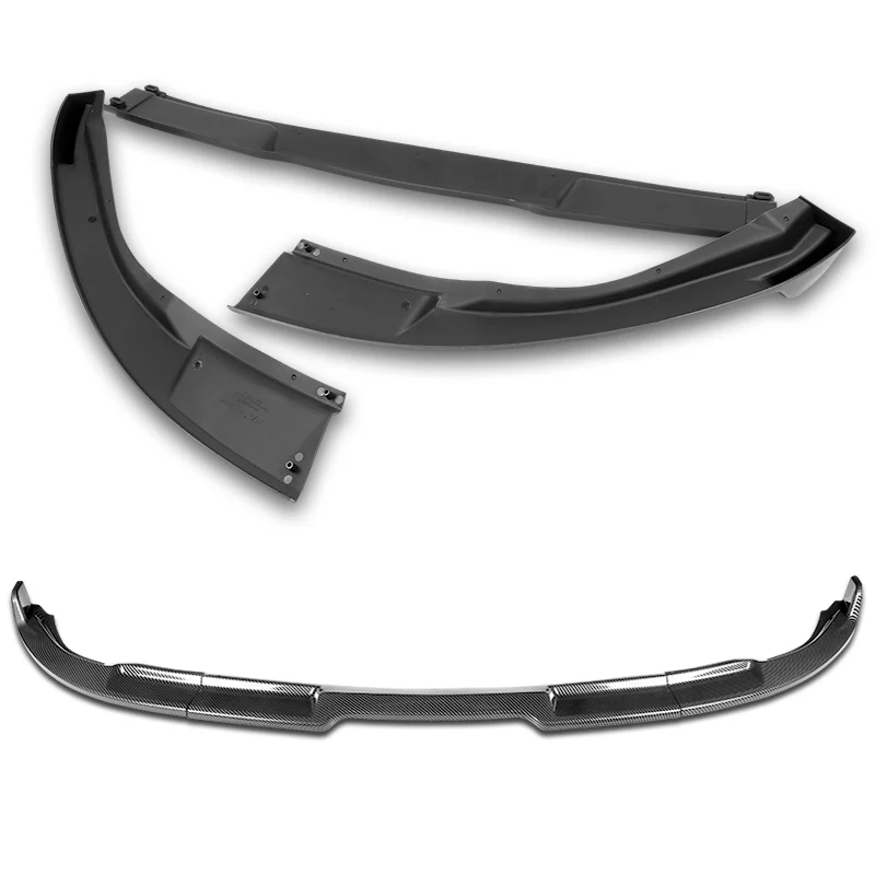 2003-2007 Infiniti G35 Coupe GT-Style Carbon Look 3-Piece Front Bumper Body Spoiler Splitter Lip Kit - Image 6