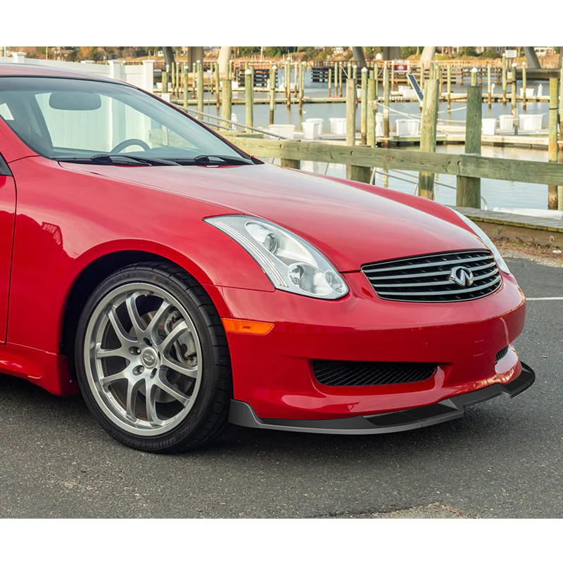 2003-2007 Infiniti G35 Coupe GT-Style Unpainted Matte Black 3-Piece Front Bumper Body Spoiler Splitter Lip Kit - Image 5