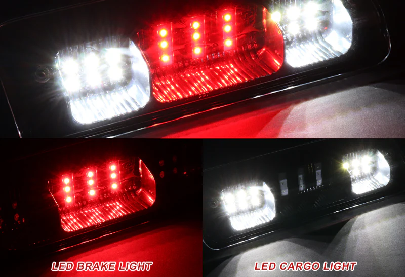 2004-2008 Ford F-150 F150 / Lobo LED Third Brake Light with Cargo Light - Black Housing Clear Lens - Image 4