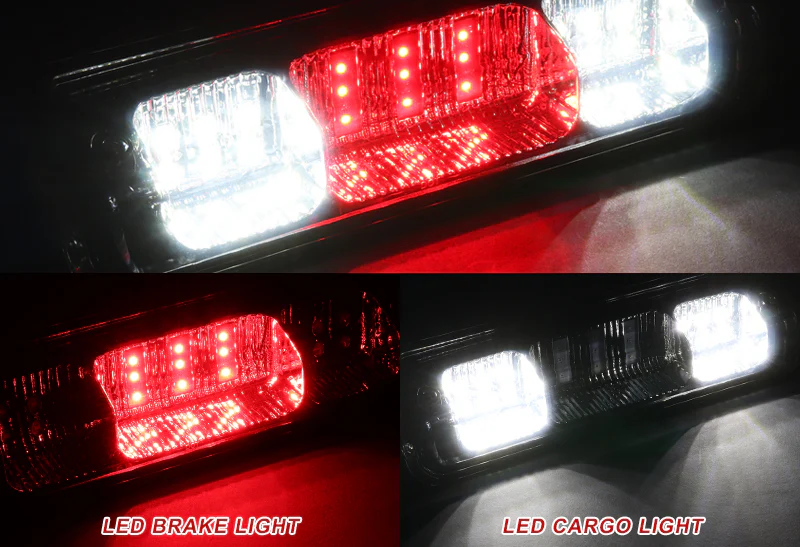 2004-2008 Ford F-150 F150 / Lobo LED Third Brake Light with Cargo Light - Chrome Housing Smoked Lens - Image 4
