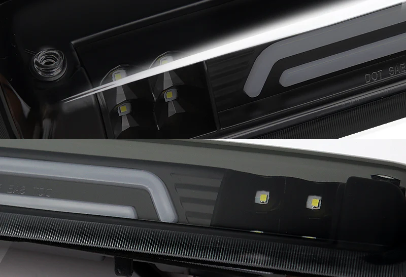 2004-2008 Ford F150 F-150 LED Third Brake Light with Cargo Light - Black Housing Smoked Lens - Image 2