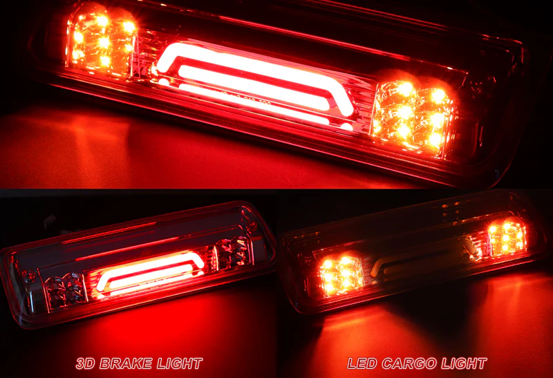 2004-2008 Ford F150 F-150 LED Third Brake Light with Cargo Light - Chrome Housing Red Lens - Image 4