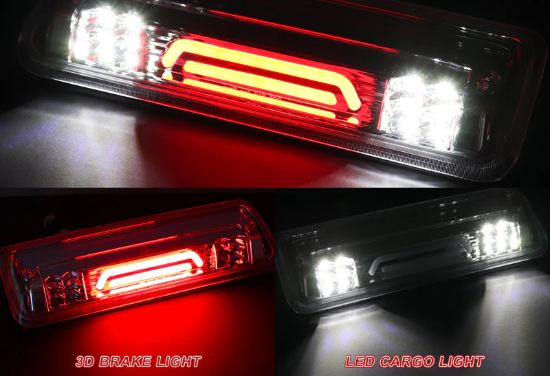 2004-2008 Ford F150 F-150 LED Third Brake Light with Cargo Light - Chrome Housing Smoked Lens - Image 4