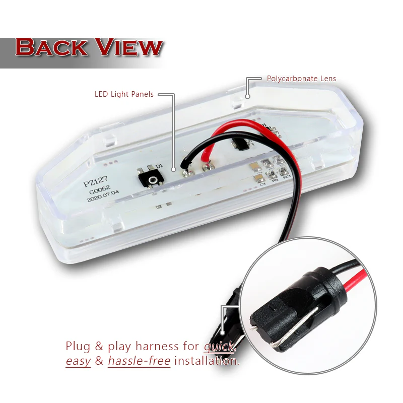 2004-2011 Mazda RX-8 RX8 Xenon White 15-SMD LED License Plate Lights (2pcs) - Image 3